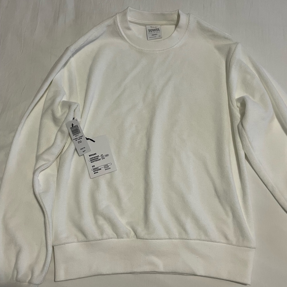 Tna Towel Terry Boyfriend Crew Sweatshirt
